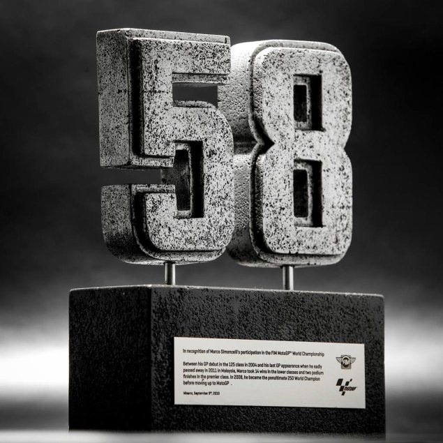 Marco Simoncelli MotoGP Number 58 retired