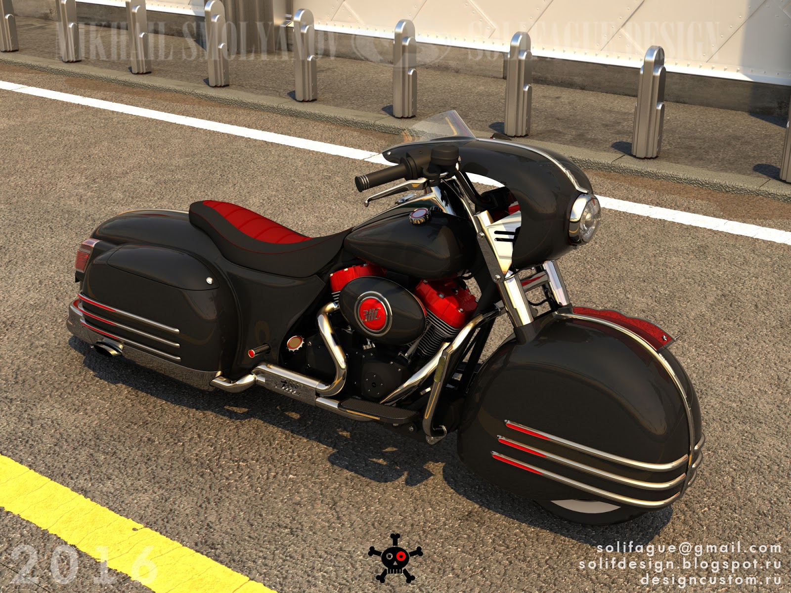 custom harley davidson pays tribute to the zis 110 limo 7